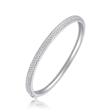 Luxury Moissanite Tennis Bracelet – 925 Silver Gold Plated