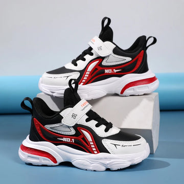 Boys’ PU Leather Sneakers – Casual Sports Shoes for School & Outdoor