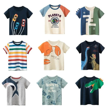 Children Summer Cotton Cartoon T-shirts