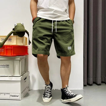 Men’s Summer Corduroy Shorts Loose Baggy Sports Pants