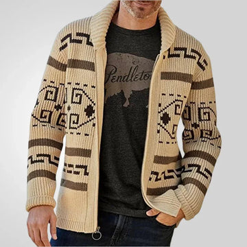 Men’s Knitted Zipper Cardigan Sweater
