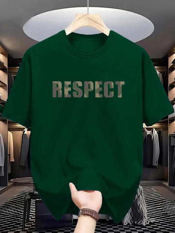 Men’s Summer Cotton Camouflage Respect T-Shirt