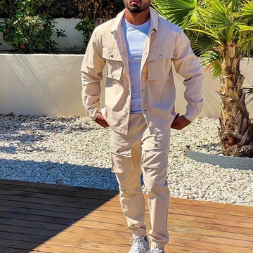 Men’s 2025 Slim Fit Two-Piece Jacket & Pant Set