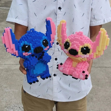 21CM Cute Stitch Building Block Toy – DIY 3D Model Assembly for Kids