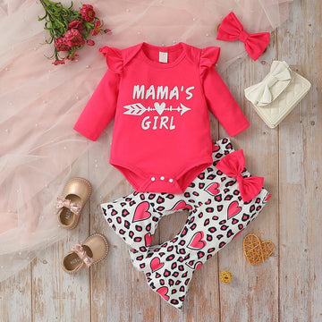 2PCS Baby Girl Summer Long Sleeve Outfit