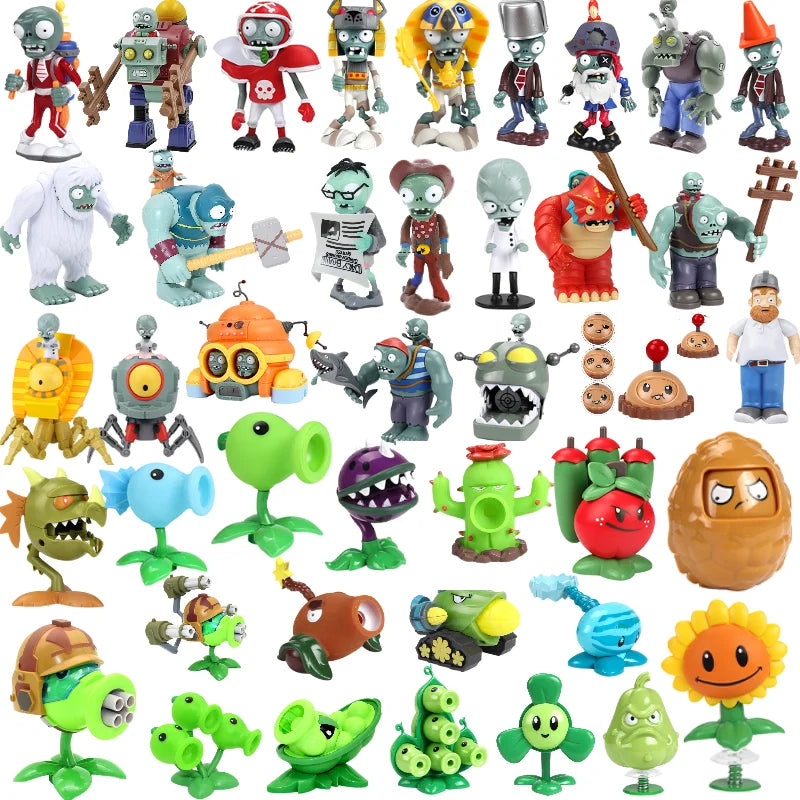 Plants vs Zombies Figures Set – Dr. Zomboss, Peashooter, Gargantuar & More Kids Toys