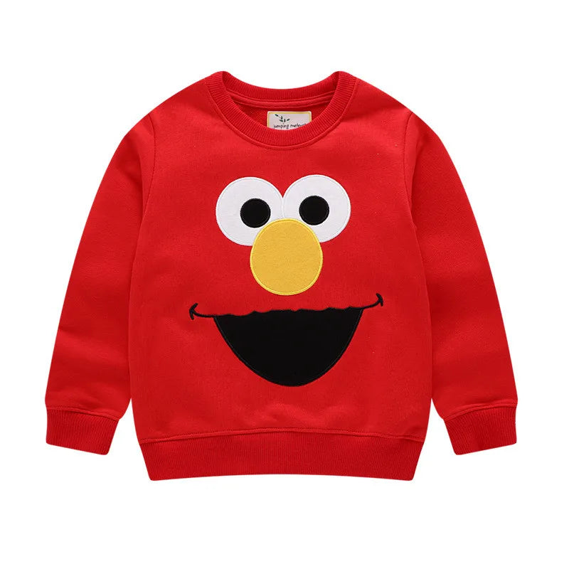 Jumping Meters Elmo Sweatshirt – Cartoon Long Sleeve Top for Kids