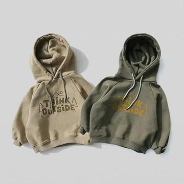 Autumn Kids Letter Print Hoodie