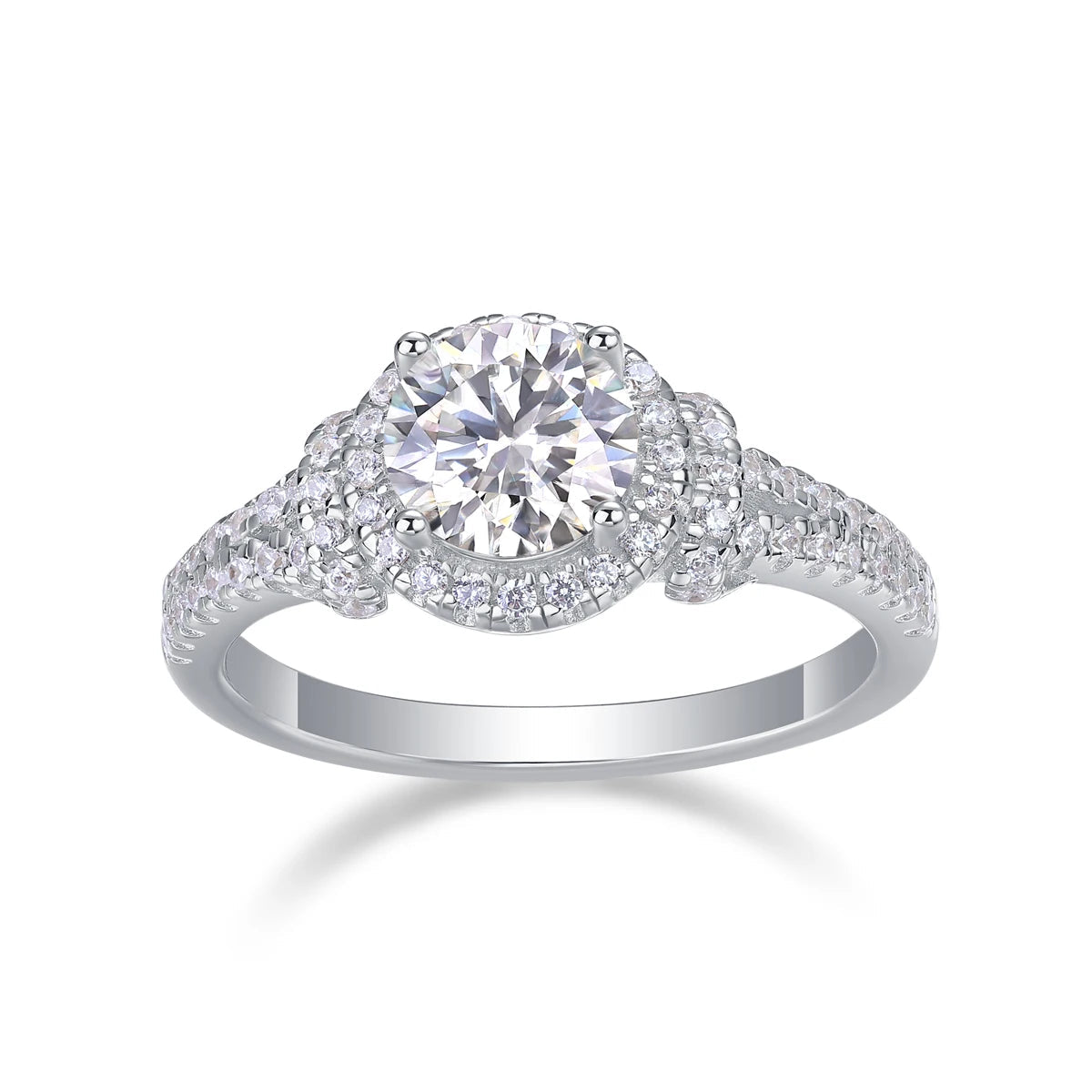 Luxury Moissanite Ring – 925 Sterling Silver Gold-Plated