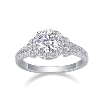Luxury Moissanite Ring – 925 Sterling Silver Gold-Plated