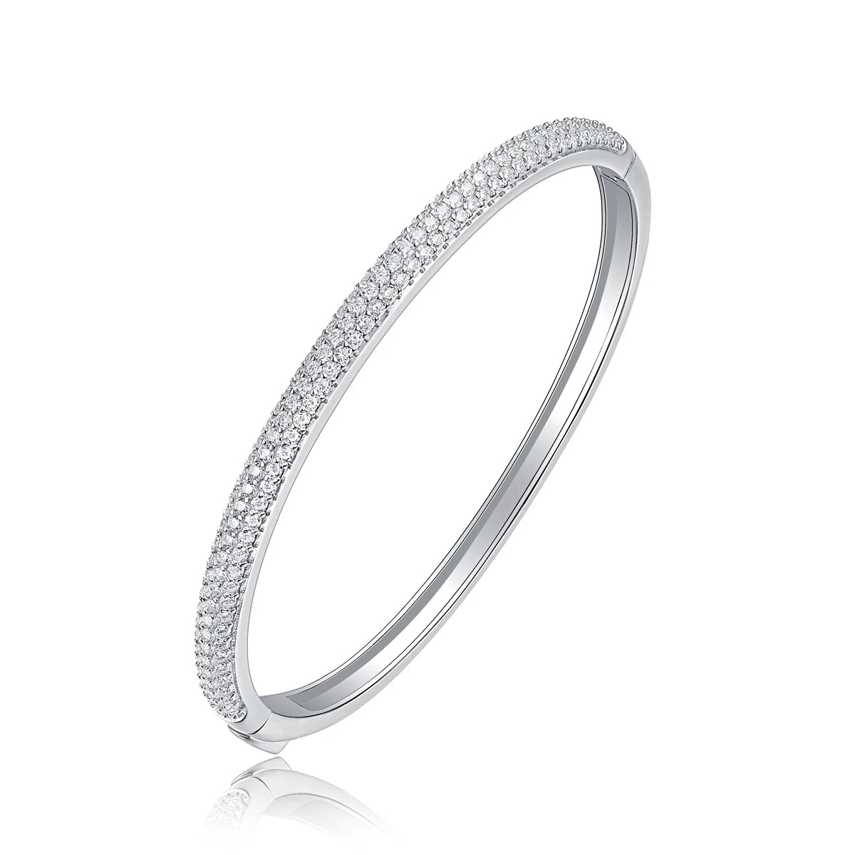Luxury Moissanite Tennis Bracelet – 925 Silver Gold Plated