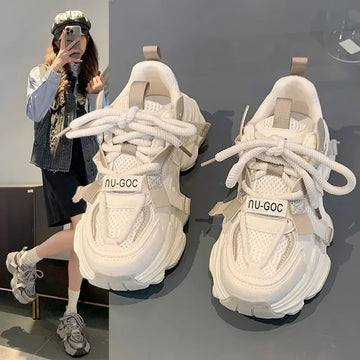 Women’s Chunky Sneakers Mesh Platform Sports Shoes