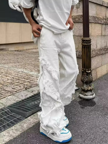 American Style Raw Edge Street Harajuku Y2K Jeans