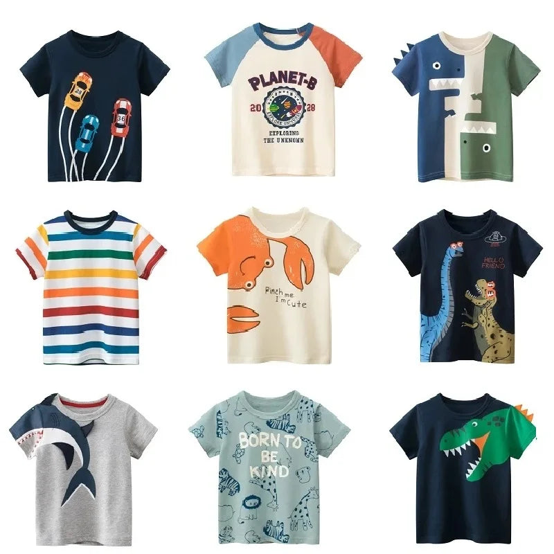 Children Summer Cotton Cartoon T-shirts