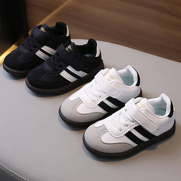 Children’s PU Leather Sport Sneakers – Soft-Soled Tennis Shoes for Boys & Girls