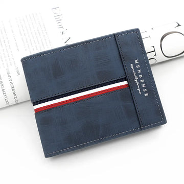 Men’s Slim PU Leather Wallet – Compact Card Holder with Coin Pocket