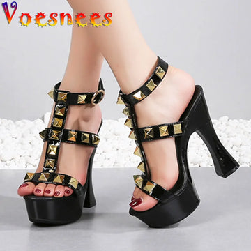 Rivet Designer High Heels 2025 Platform Pumps