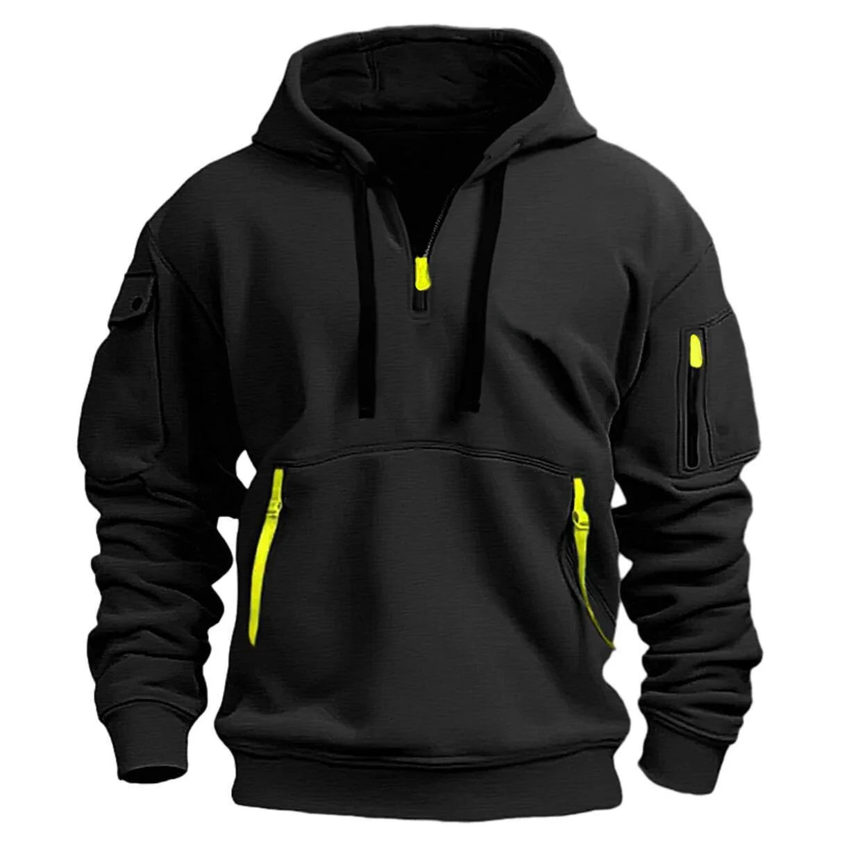Unisex Multi Pocket Fleece Hooded Sweatshirt 2024
