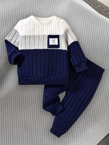 Kids Winter Outfit Set – Hooded Pullover & Jogger Pants