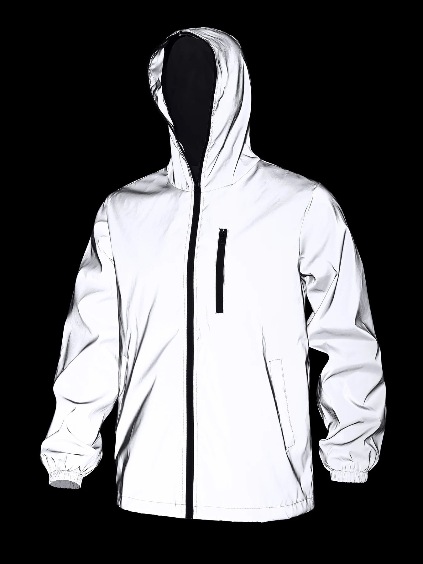 Reflective Jacket – Unisex Hooded Streetwear Windbreaker Men Hooded Coats