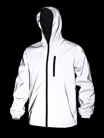 Reflective Jacket – Unisex Hooded Streetwear Windbreaker Men Hooded Coats