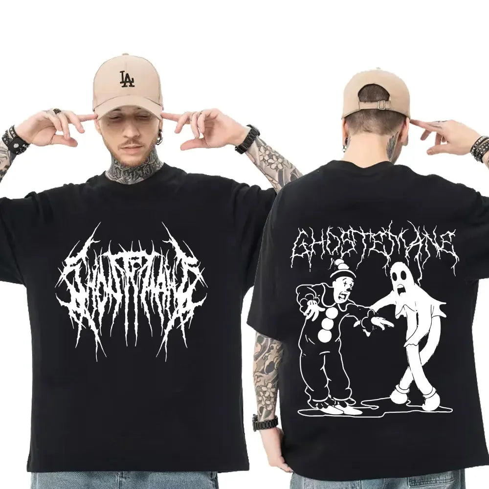 Unisex Hip Hop Gothic Rock Print T-shirt – Y2K Streetwear
