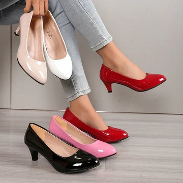 Women’s Nude Low Heel Pumps – Office, Wedding & Party Shoes
