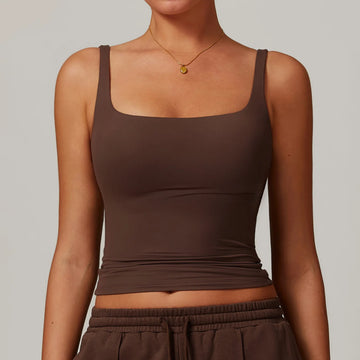 Breathable Shockproof Sports Bra – Push Up Yoga & Gym Crop Top