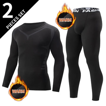 Men’s Long Sleeve & Pants Base Layer Set – Autumn/Winter Sportswear