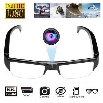 HD 1080P Mini Camera Glasses – Sports & Outdoor Video Recording Eyewear