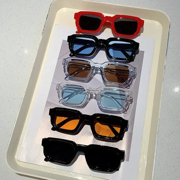 Vintage Rectangle Sunglasses – Retro UV400 Fashion Eyewear