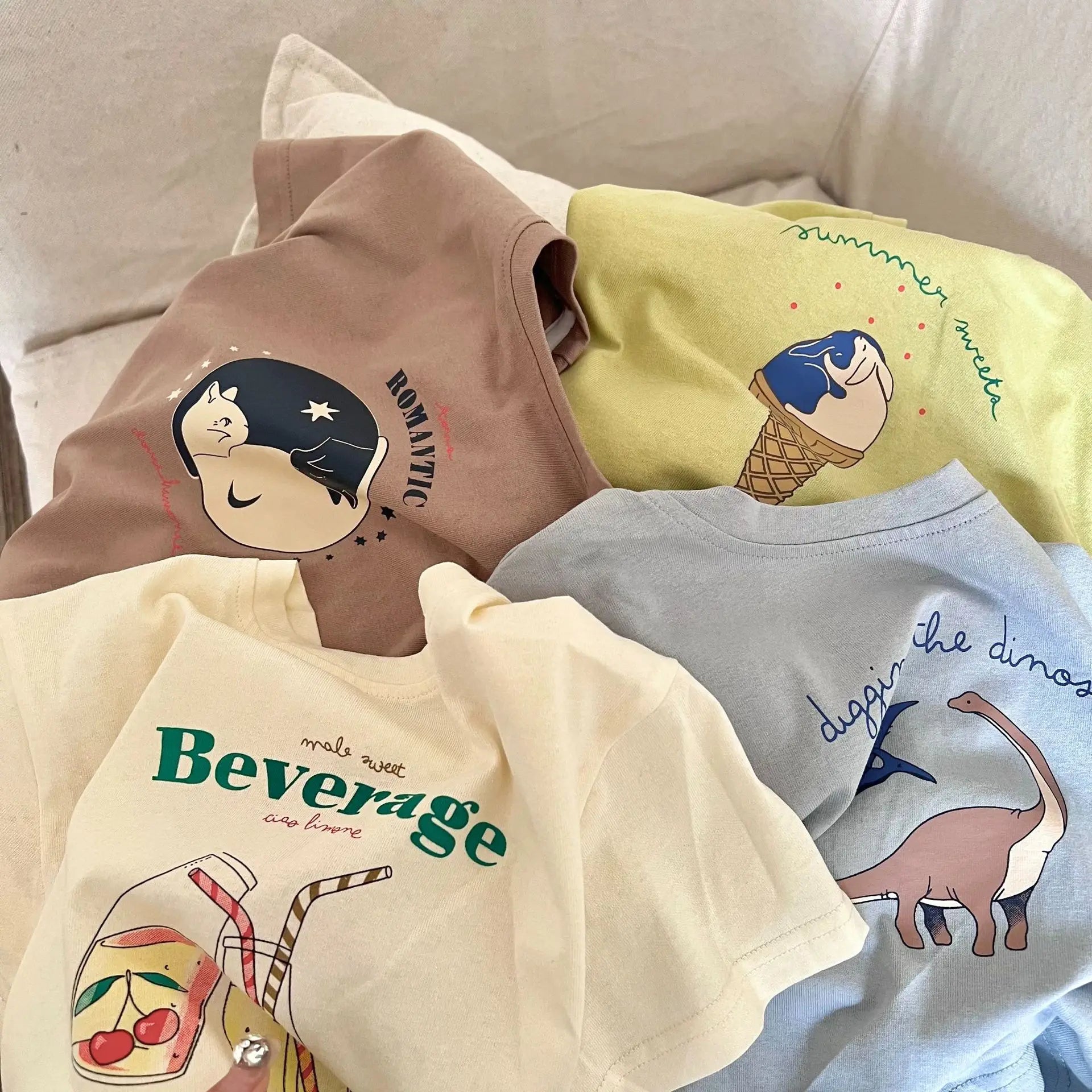 Children’s Cotton Cartoon T-Shirt