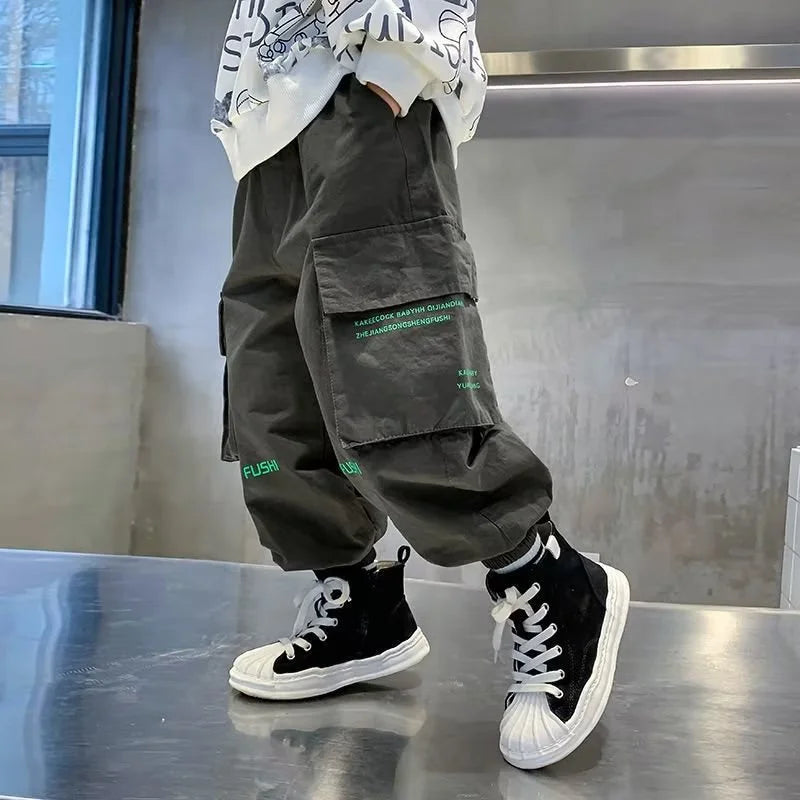Boys Cargo Jogger Pants – Casual Streetwear