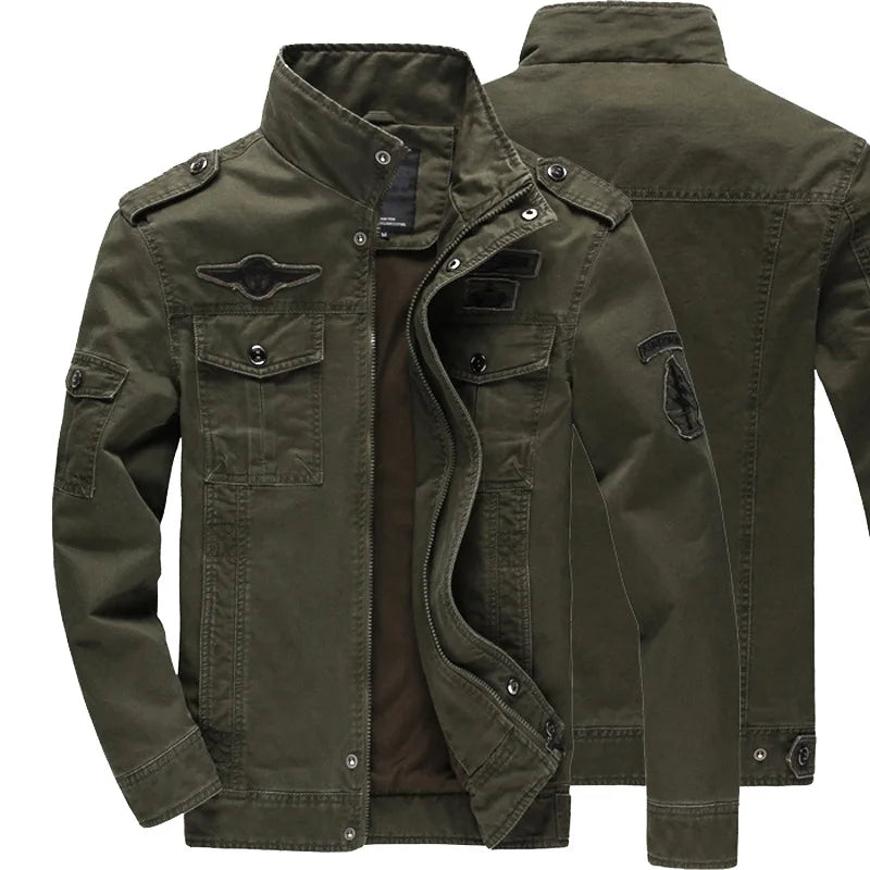 Men’s Cotton Windproof Multi-Pocket Jacket