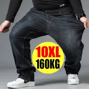 Men’s Plus Size 10XL Oversize Loose Denim Jeans