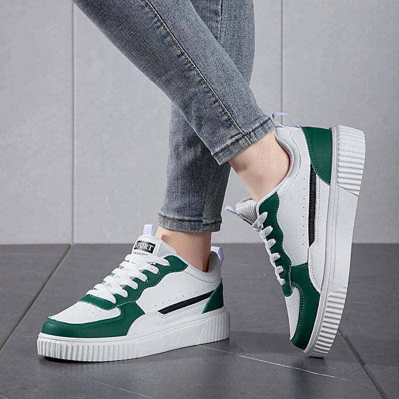 Unisex Breathable Skateboarding Sneakers Green Sports Shoes