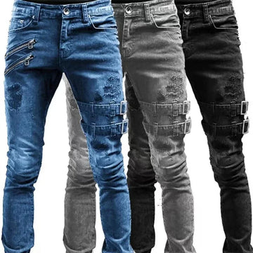 2024 Plus Size Men’s Straight Streetwear Jeans