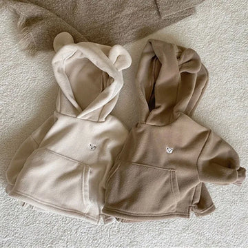 Baby Bear Embroidered Hooded Sweatshirt