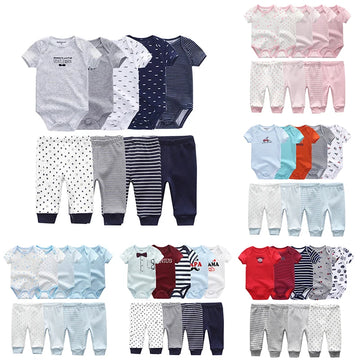 9PCS Unisex Cotton Baby Clothes Set