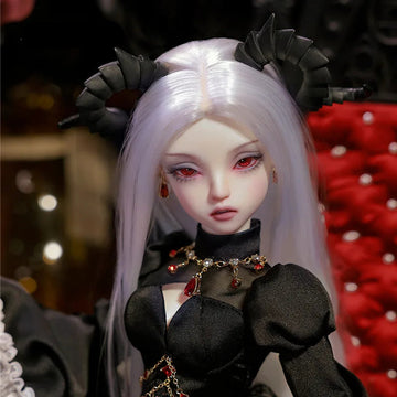 Bubo BJD Doll 1/4 – Fantasy Goat Witch Girl with Dark Red Eyes