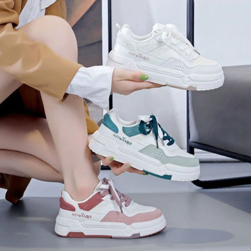 Chunky White Platform Sneakers 2024 Women High Top