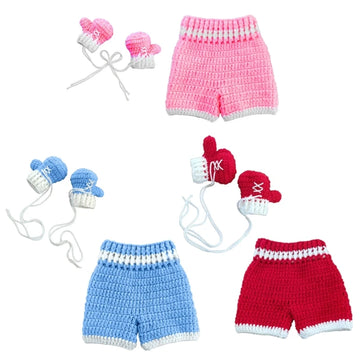 2PCS Newborn Photography Props Boxing Outfit