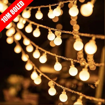 10M Small Ball Fairy Lights – USB/Battery Operated Globe String Lights for Christmas, Garden, Bedroom & Wedding Décor