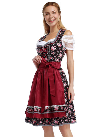 Women’s German Dirndl Dress – Oktoberfest Costume Outfit Set