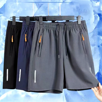 Men’s Summer Ice Silk Quick Dry Sports Shorts Casual Beachwear  Description