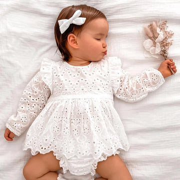 0-24M Baby Girl Solid Color Clothes Set