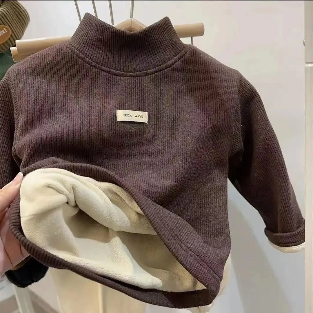 Autumn Winter Velvet Long Sleeve T-Shirt