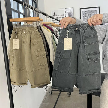 Boys Retro Loose Overalls – Straight Leg Pants