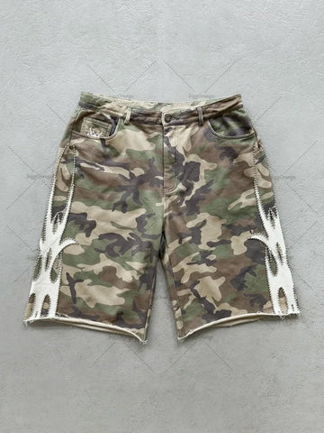 Men’s Camouflage Hip-Hop Oversized Shorts