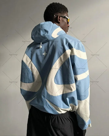 Men’s Retro Y2K Harajuku Graphic Zipper Hoodie